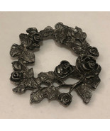 VINTAGE 1986 METZKE PEWTER WREATH FIGURE CHRISTMAS ORNAMENT POTPOURRI MA... - $320.24 MXN