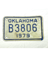 Vintage Oklahoma Motorcycle License Plate B3806 1979 Man Cave Garage Wal... - $16.82