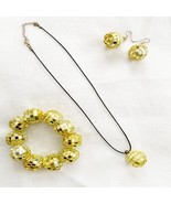 1970-80&#39;s Vintage Style Disco Ball Earrings, Necklace &amp; Bracelet Set - $18.00