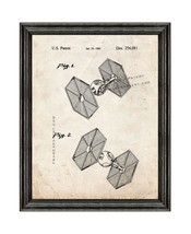 Star Wars TIE Fighter Patent Print Old Look with Black Wood Frame - £19.94 GBP+
