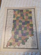 Vtg  1904 Map ~ INDIANA ~ Authentic Atlas Map. Americana Atlas - $9.89