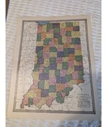 Vtg  1904 Map ~ INDIANA ~ Authentic Atlas Map. Americana Atlas - $9.89