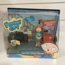 Family Guy Griffin Living Room Playmates Interactive Room New Sealed Set w/LOIS - £46.67 GBP