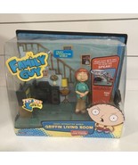 FAMILY GUY GRIFFIN LIVING ROOM PLAYMATES INTERACTIVE ROOM NEW SEALED SET... - £46.89 GBP