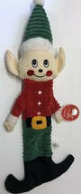 Pet Lou PETLOU 17&quot; FLAT Floppy Christmas ELF Crinkly Squeaky Dog Pet Puppy Toy - £12.86 GBP