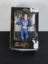 Rare Kurt Adler Elvis Presley &quot;The King&quot; Dark Blue Jumpsuit Christmas Or... - £11.03 GBP