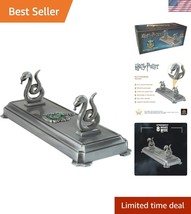 Official Harry Potter Slytherin Wand Stand with Snake Holders - Silver C... - $45.00