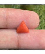 Natural Coral Gemstone, Triangle Shape Coral, Gift For Her, Jewelry Maki... - $9.99