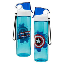 Marvel Comics Captain America Name and Shield Logo 24oz Tritan Sport Bottle NEW - £10.04 GBP