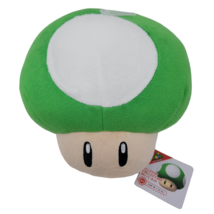 Sanei Super Mario All Star Collection 8&quot; Mushroom Plush Green AC61 Japan Release - £25.80 GBP