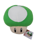 Sanei Super Mario All Star Collection 8&quot; Mushroom Plush Green AC61 Japan... - £25.67 GBP