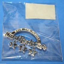 Hard Rock Cafe 1 2 3 Stars Lapel Pin Save The Planet - Sterling Silver - New - £15.68 GBP