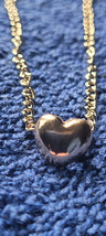 New Heart Necklace &quot;Gold Tone&quot; Valentine Dainty Holiday Collectible Decorative - £11.98 GBP