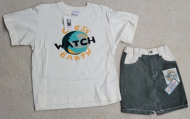 Vintage 90s Baby Guess 2 Piece Shirt and Shorts Set SZ 24M Unisex USA NE... - £35.10 GBP