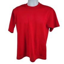 Spanjian Vintage 70s 80s Red Perforated Breathable Sports Athletic Shirt... - £21.01 GBP