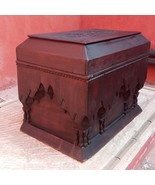 Unique and Old Large Carved Cedar Cabinet with Mashrabiya, Rustic Morocc... - £1,573.49 GBP