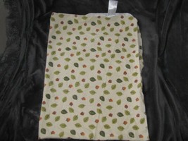 Carters Leaf Acorn Cream Green Orange Baby Cotton Flannel Receiving Blanket - £19.77 GBP