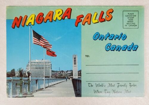 Niagara Falls Ontario Canada Fold Out Souvenir Postcard Vintage Postcard - $19.60