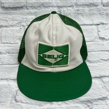 Selig Vintage Big Patch Logo Snapback Mesh Trucker Hat Cap Green White - £39.52 GBP