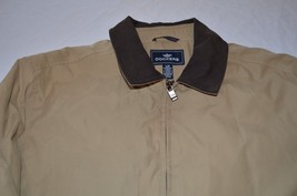 Docker&#39;s Men&#39;s Long Sleeve Jacket Size L large Zip Up Khaki Pre-owned GUC - $15.43