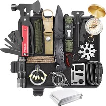Gifts for Men Dad Husband, Survival Kits 27 in 1 Camping Accessories Tactical - £35.91 GBP
