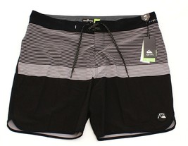 Quiksilver Highline Tijuana 19 Black &amp; Gray Stretch Boardshorts Men&#39;s 40... - £63.79 GBP