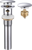 Pop Up Sink Drain Stopper With Overflow Chrome For Bathroom Vessel Vanit... - $39.99