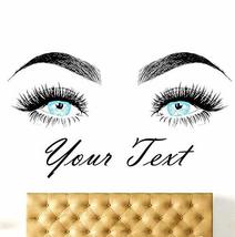 Eyelashes Wall Decal - Lashes - Brows - Beautiful Girl - Beauty Salon - Custom T - £15.81 GBP+