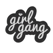 GIRL GANG IRON ON PATCH 2.6&quot; Embriodered Applique Feminist Female Empowe... - $2.75
