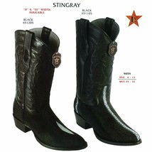 Los Altos, Western, Cowboys Men Exotic Stingray, H-65 Round Toe Boots, S... - £328.56 GBP