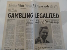 Rare Hill Valley Telegraph Full Newspaper Back To The Future Biff Tannen - £39.77 GBP