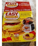 2 SET EASY EGGWICH MICROWAVE EGG MUFFINS COOKER IN A MINUTE-NEW open box - $93.33 MXN