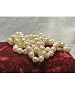 Vtg 14K Yellow Gold Clasp Hand Knotted Pearl Necklace 20.5&quot; Fine Jewelry - £179.31 GBP