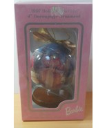 Vintage 1997 Holiday BARBIE DECOUPAGE Ornament NIB Includes Wooden Stand - $51.51 CAD