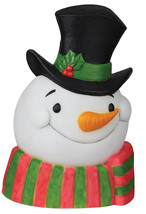 TALKING FROSTY SNOWMAN PLAQUE w-SOUND LIGHT Christmas Phrases Musical De... - £37.34 GBP