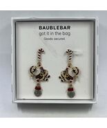 BaubleBar Christmas Earrings Got It In The Bag Santa Hanging Candy Cane ... - $620.88 MXN
