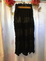 Gorgeous Gothic Satin Velvet Tiered Skirt By Connection 18  Size S Exc - £27.87 GBP
