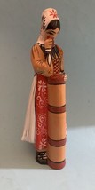 NEW ALBANIA FIGURINE CERAMIC DOLL COUPLE BUST STATUE-FOLK COSTUME-HANDPA... - £39.47 GBP