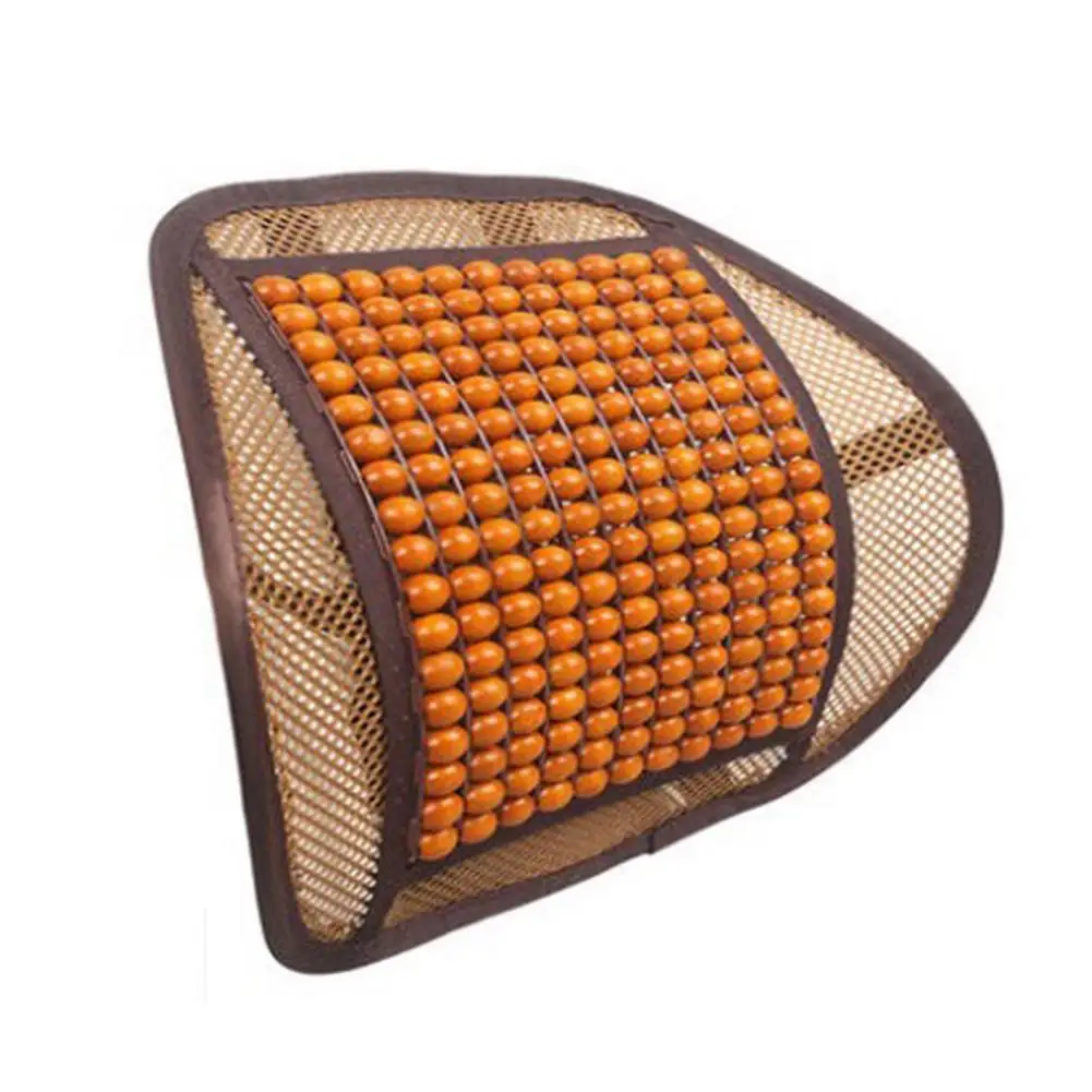 Car Summer Mesh Back Support - Breathable Wooden Beads Chair Backrest for Offi - £87.39 GBP