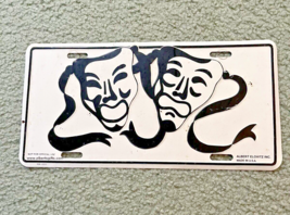 License Plate Comedy And Tragedy Mask Theater Buff Plate Aluminum - £7.33 GBP