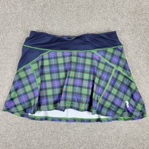 William Murray Athletic Tennis Golf Skort Women M Green Plaid Pockets Activewear - $20.33