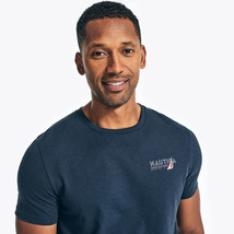 Nautica Men&#39;s Sustainably Crafted Ocean Challenge Graphic T-Shirt Navy-Small - £15.72 GBP