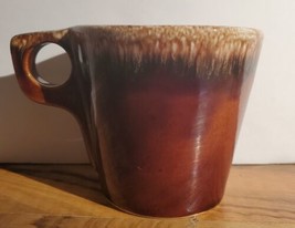 Vintage Hull Pottery Brown Drip Glaze Oven Proof Coffee Cup/Mug 3.5&quot; USA - £14.00 GBP