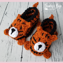 Crochet tiger baby booties pattern PATTERN ONLY - $7.91