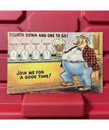 Fourth Down One To Go Bar Alcohol Divided Back Postcard Used Stamped Vtg... - $12.27 CAD