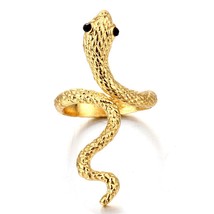 Punk Retro Snake Rings Silver Color Geometric Leaf Claw Octopus Opening Adjustab - £7.00 GBP