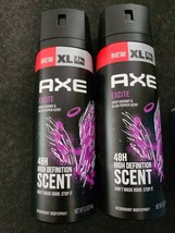 2 XL AXE EXCITE Deodorant Body Spray 48 hr High Def. (J7) - $18.90