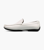 Stacy Adams Conroy Moc Toe Perf Slip-On Casual Shoes White 25702-100 image 5