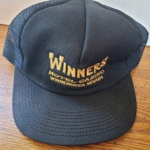 Winner&#39;s Hotel Casino Winnemucca NV Trucker Hat Black Mesh Snapback Embr... - $9.89