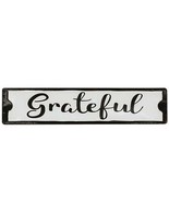 Metal Grateful Black and White Street Sign Hanging Wall Sign Decor 20&quot; Long - £9.61 GBP